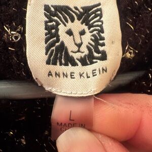 Set of 2: Red sweater & Anne Klein Black Sweater with Gold